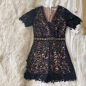 ASTR black, lace romper